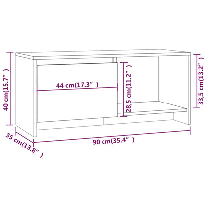 TV-Schrank Betongrau 90x35x40 cm Holzwerkstoff - Pazzar.ch