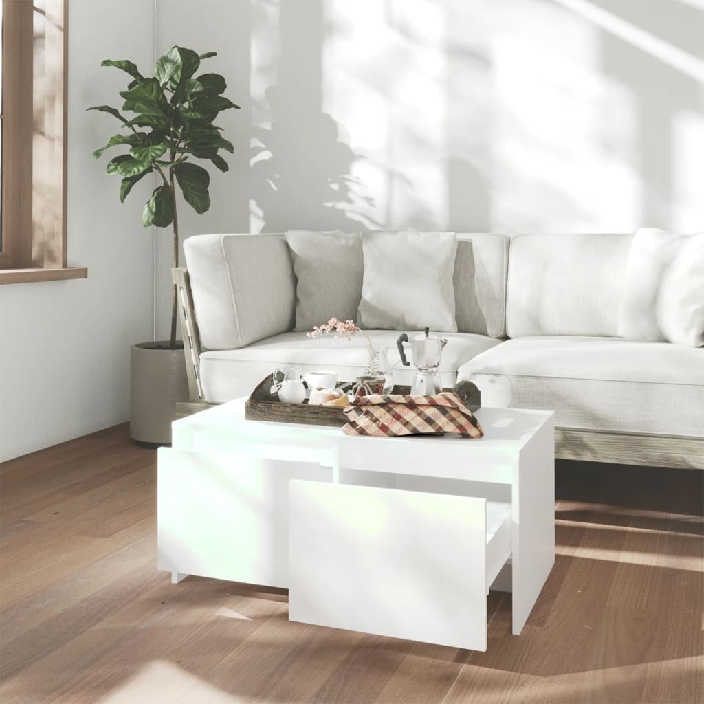 Couchtisch Weiß 90x50x41,5 cm Holzwerkstoff - Pazzar.ch