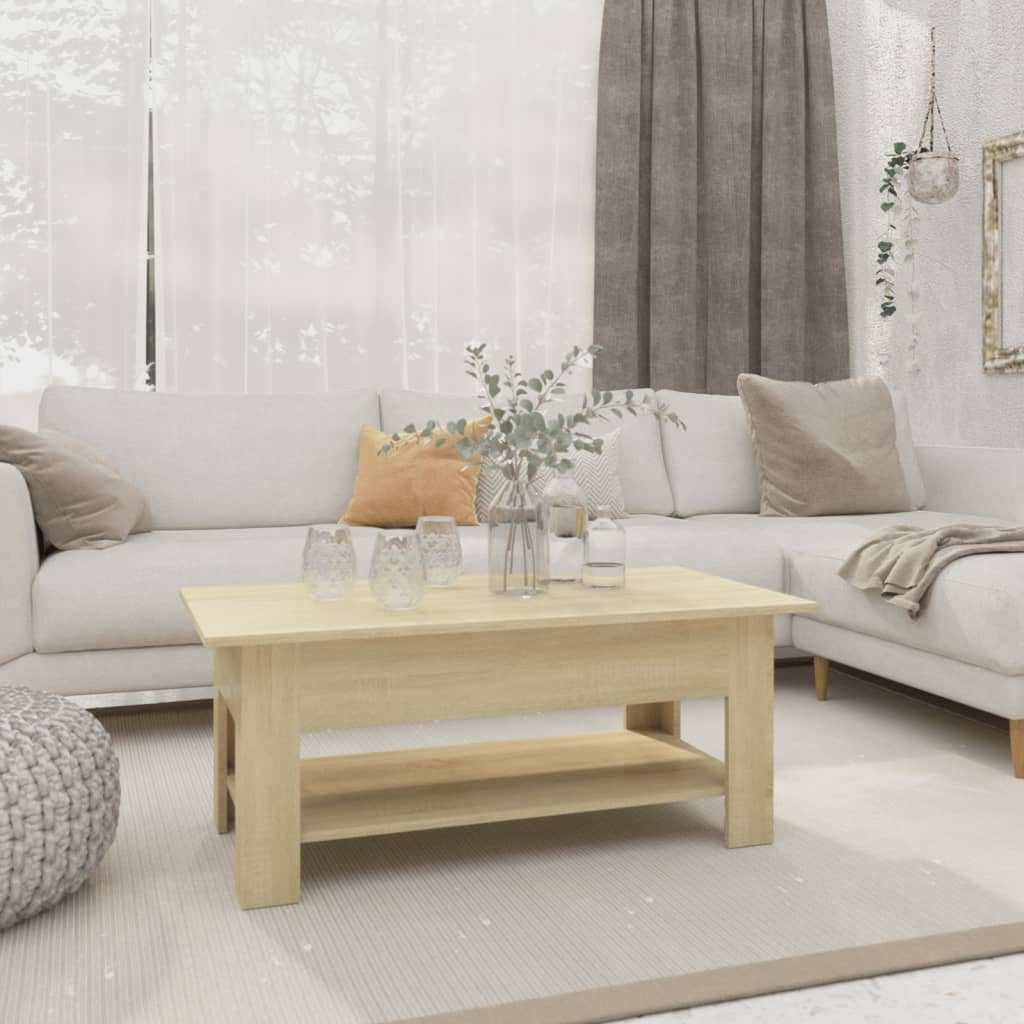 Couchtisch Sonoma-Eiche 102x55x42 cm Holzwerkstoff - Pazzar.ch