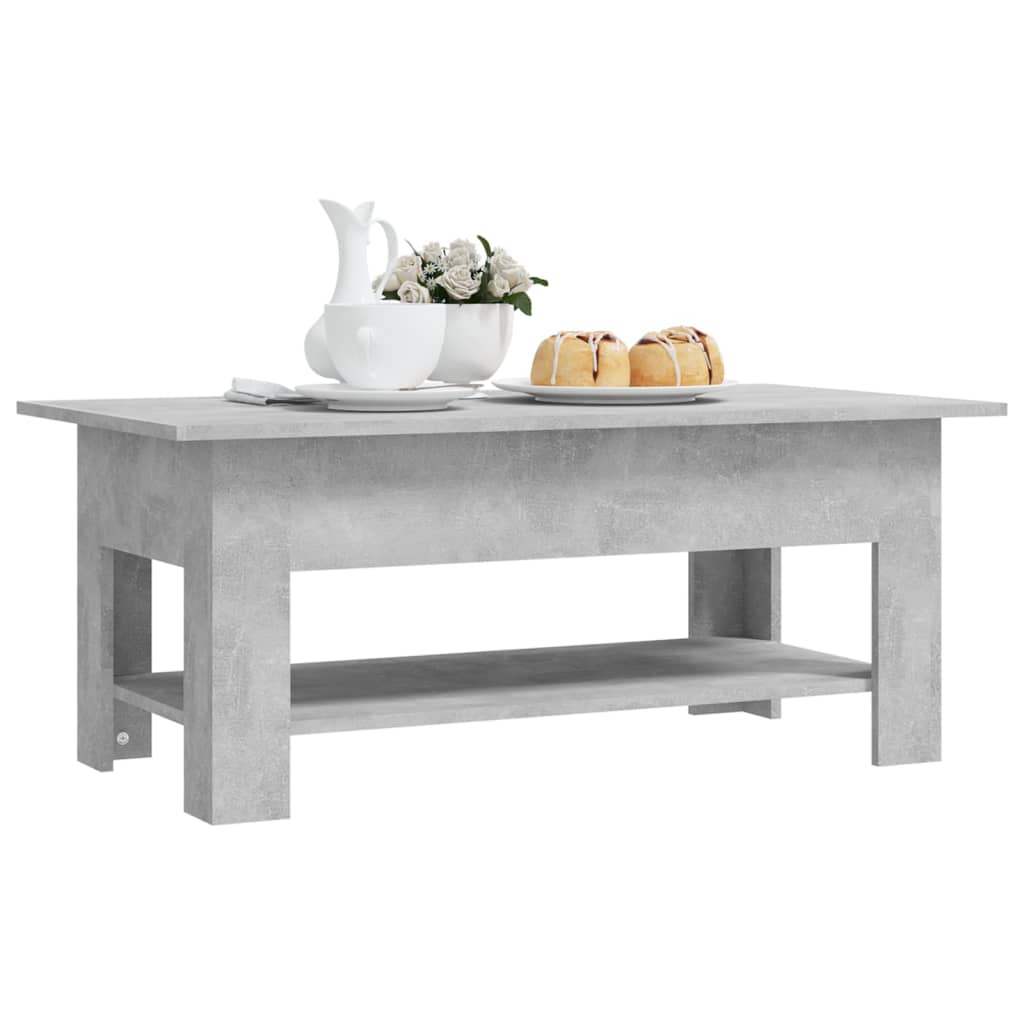 Couchtisch Betongrau 102x55x42 cm Holzwerkstoff - Pazzar.ch