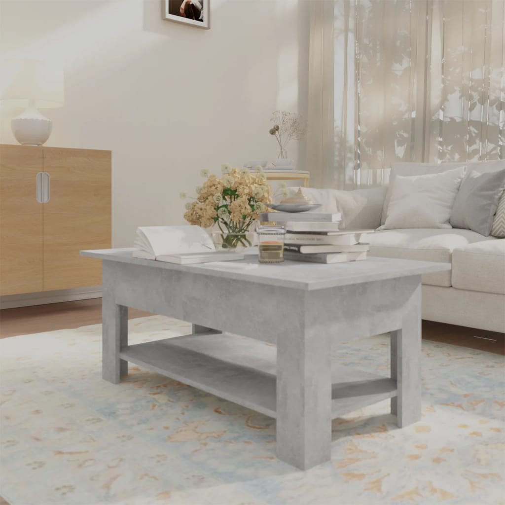 Couchtisch Betongrau 102x55x42 cm Holzwerkstoff - Pazzar.ch
