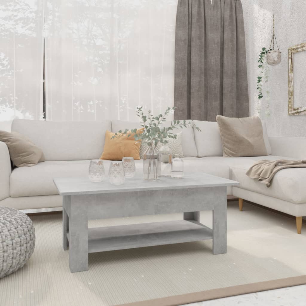 Couchtisch Betongrau 102x55x42 cm Holzwerkstoff - Pazzar.ch