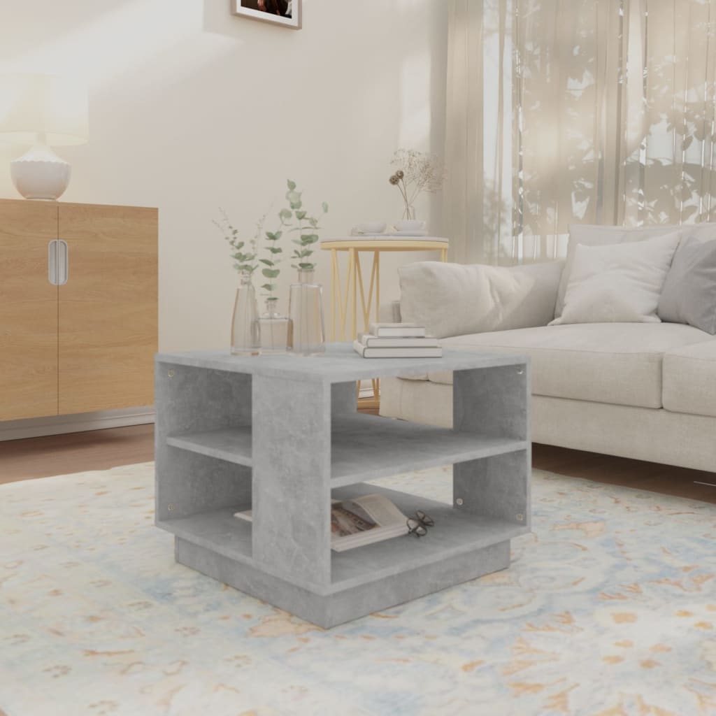 Couchtisch Betongrau 55x55x43 cm Holzwerkstoff - Pazzar.ch