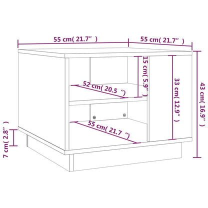 Couchtisch Betongrau 55x55x43 cm Holzwerkstoff - Pazzar.ch