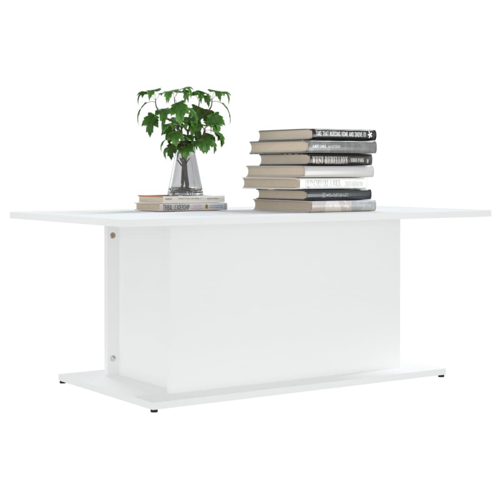Couchtisch Weiß 102x55,5x40 cm Holzwerkstoff - Pazzar.ch