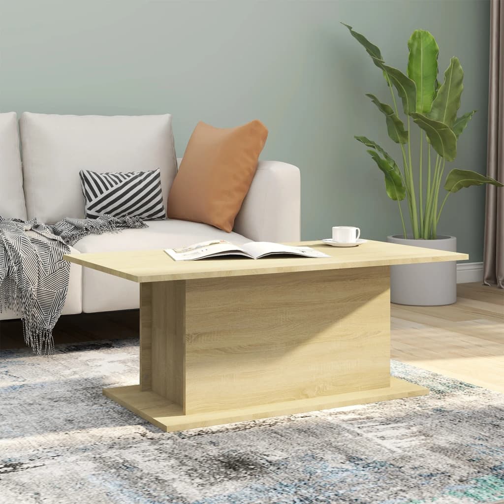 Couchtisch Sonoma-Eiche 102x55,5x40 cm Holzwerkstoff - Pazzar.ch