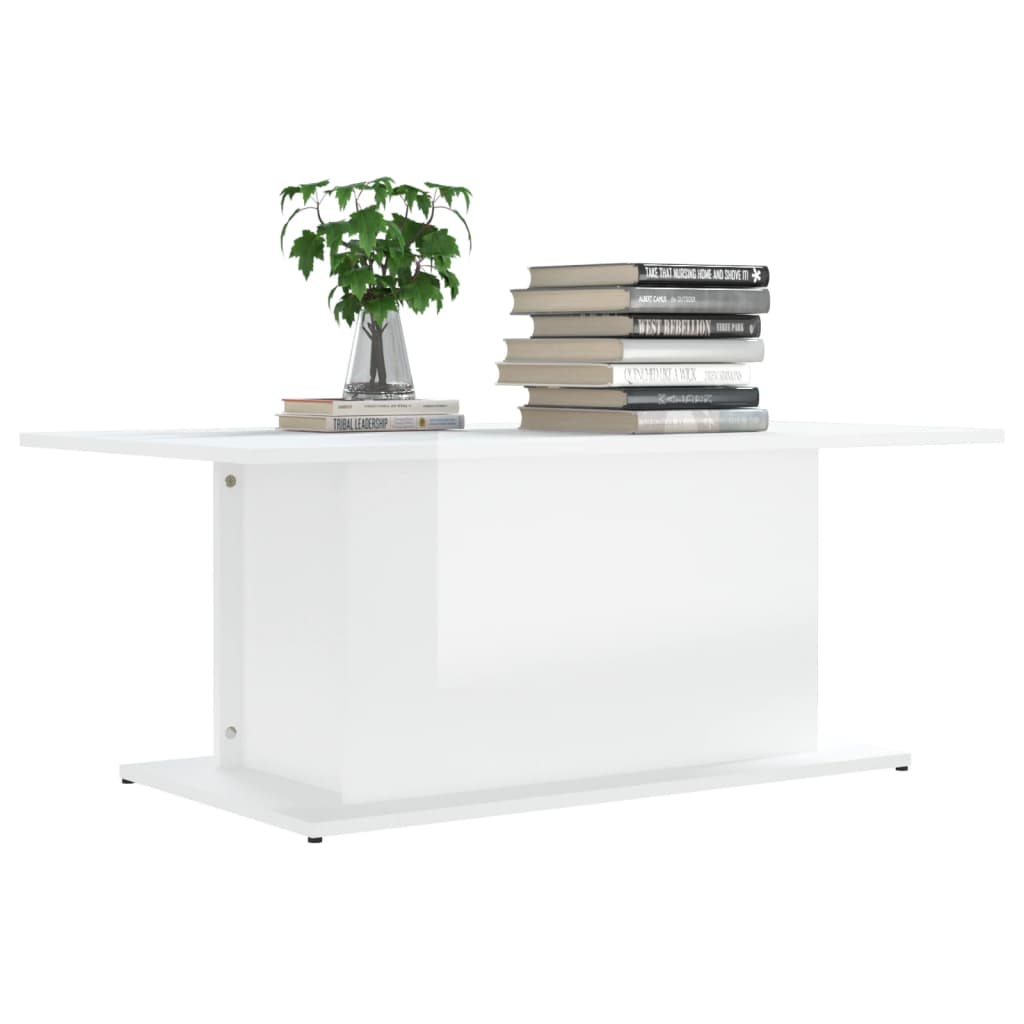 Couchtisch Hochglanz-Weiß 102x55,5x40 cm Holzwerkstoff - Pazzar.ch