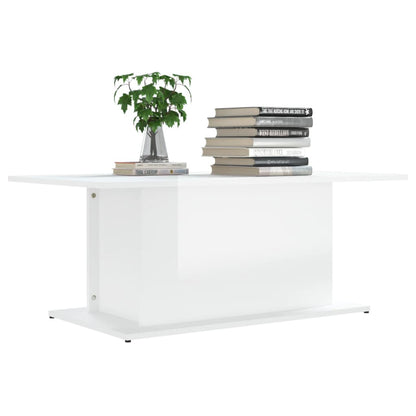 Couchtisch Hochglanz-Weiß 102x55,5x40 cm Holzwerkstoff - Pazzar.ch