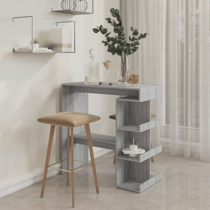 Bartisch mit Regal Grau Sonoma 100x50x101,5 cm - Pazzar.ch