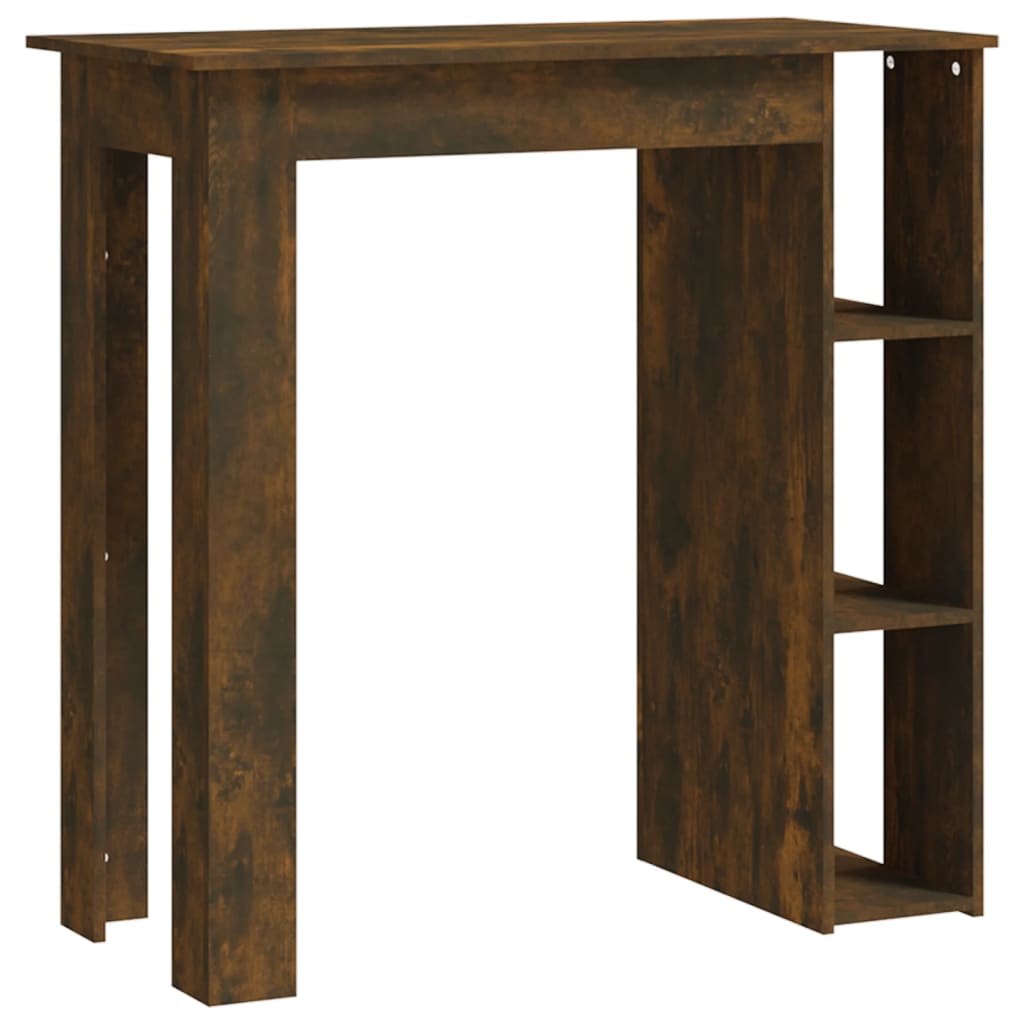Bartisch mit Regal Räuchereiche 102x50x103,5 cm Holzwerkstoff - Pazzar.ch