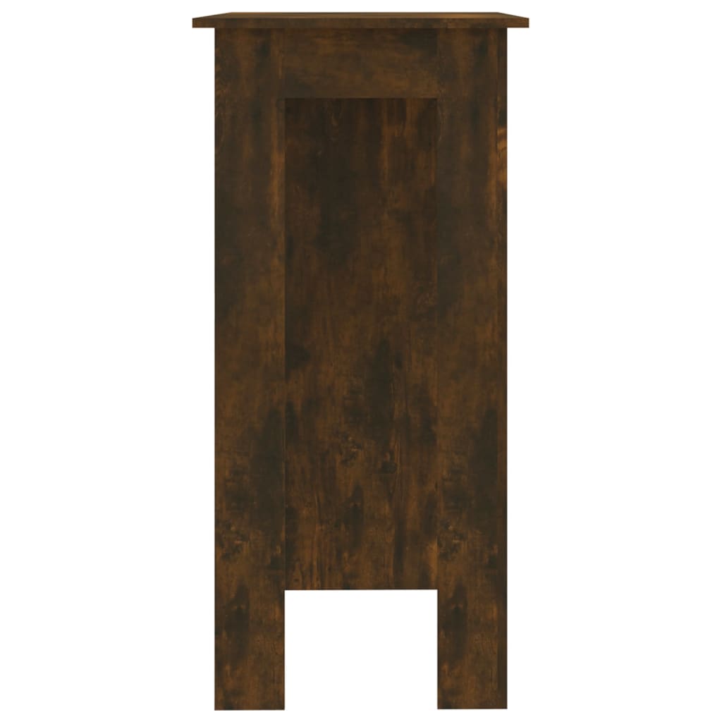 Bartisch mit Regal Räuchereiche 102x50x103,5 cm Holzwerkstoff - Pazzar.ch