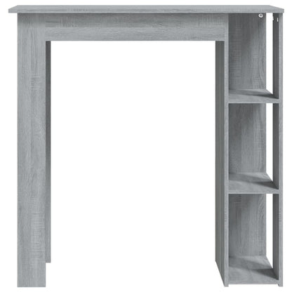 Bartisch mit Regal Grau Sonoma 102x50x103,5 cm Holzwerkstoff - Pazzar.ch