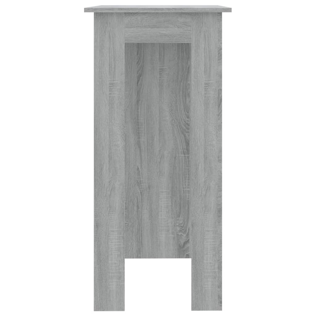 Bartisch mit Regal Grau Sonoma 102x50x103,5 cm Holzwerkstoff - Pazzar.ch