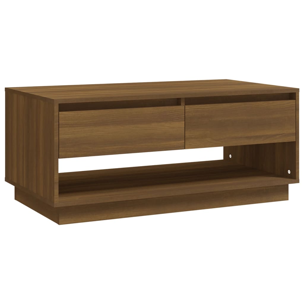 Couchtisch Braun Eiche-Optik 102,5x55x44 cm Holzwerkstoff - Pazzar.ch