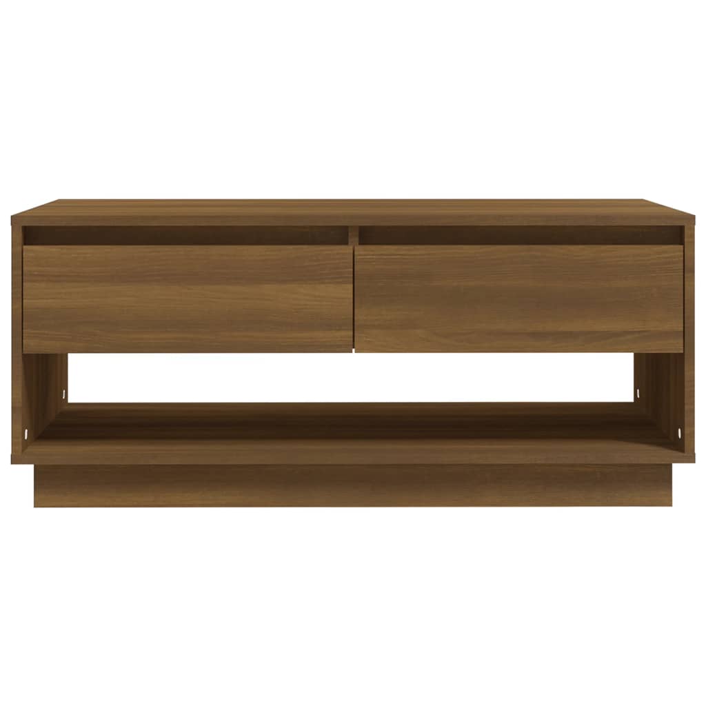 Couchtisch Braun Eiche-Optik 102,5x55x44 cm Holzwerkstoff - Pazzar.ch