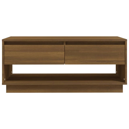 Couchtisch Braun Eiche-Optik 102,5x55x44 cm Holzwerkstoff - Pazzar.ch
