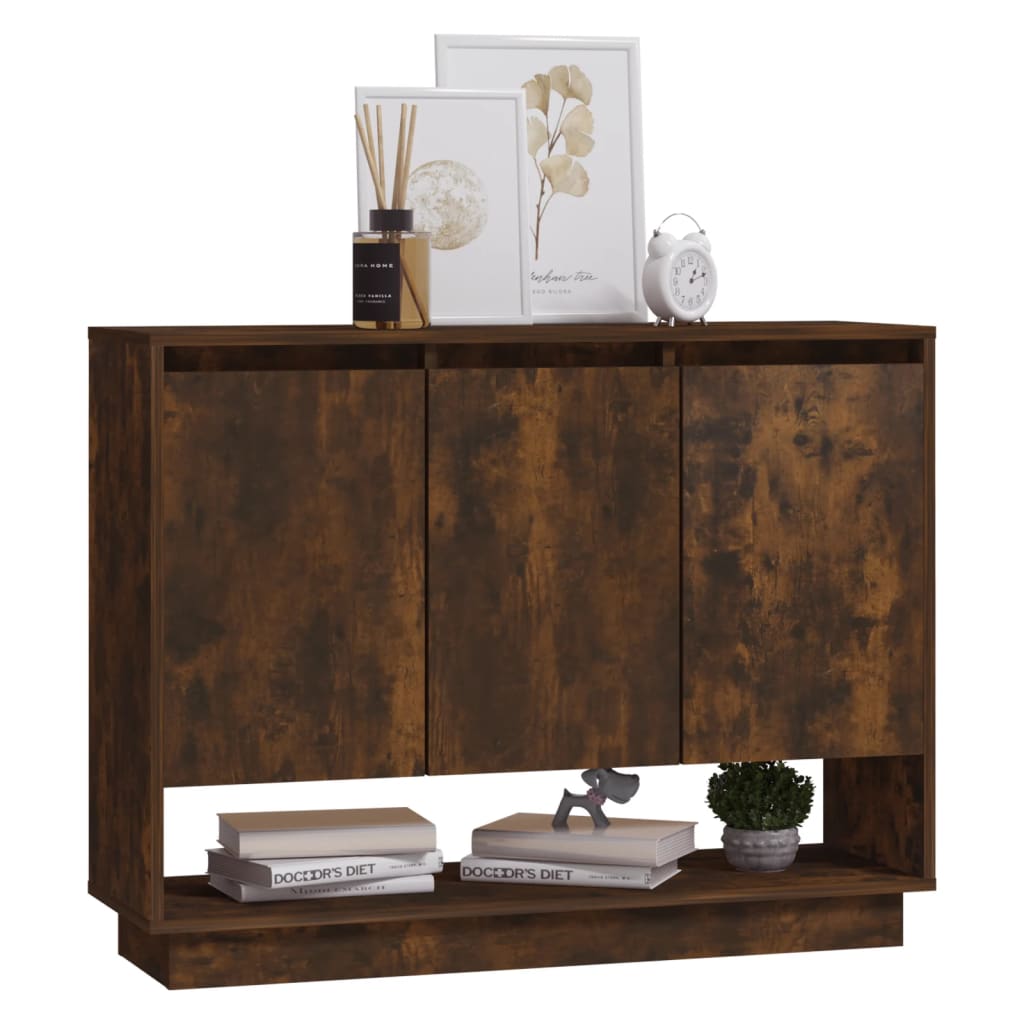 Sideboard Räuchereiche 97x31x75 cm Holzwerkstoff - Pazzar.ch