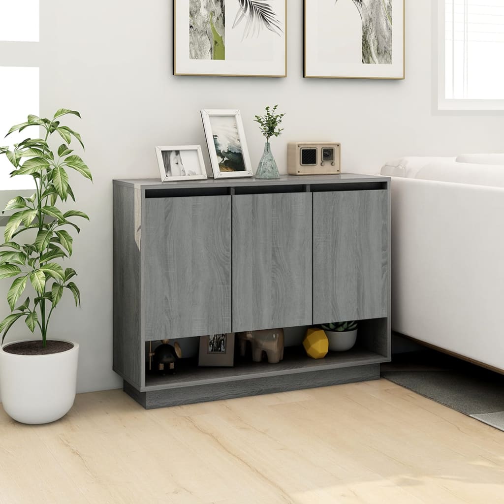 Sideboard Grau Sonoma 97x31x75 cm Holzwerkstoff - Pazzar.ch