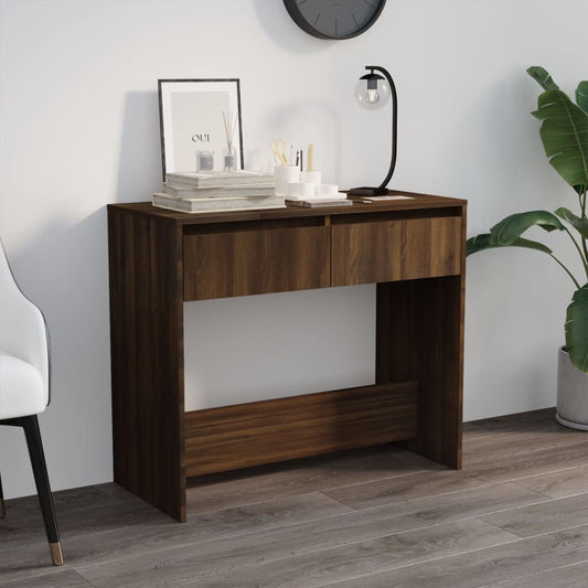 Konsolentisch Braun Eichen-Optik 89x41x76,5 cm Holzwerkstoff - Pazzar.ch