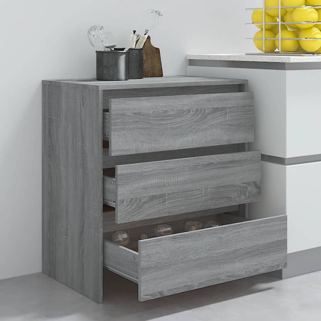Sideboard Grau Sonoma 70x41x75 cm Holzwerkstoff - Pazzar.ch