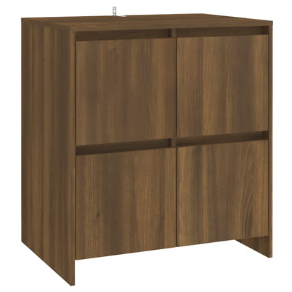 Sideboard Braun Eichen-Optik 70x41x75 cm Holzwerkstoff - Pazzar.ch