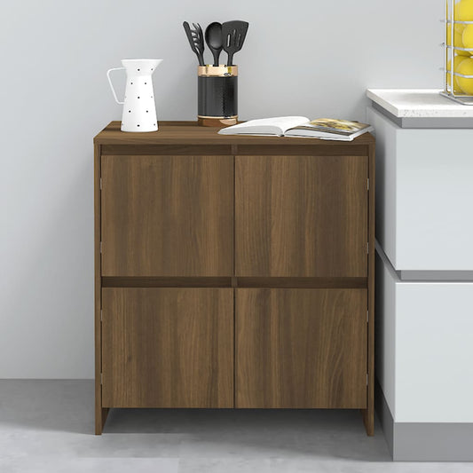 Sideboard Braun Eichen-Optik 70x41x75 cm Holzwerkstoff - Pazzar.ch