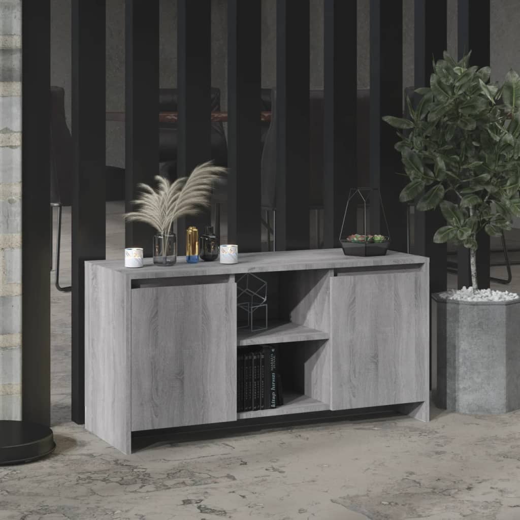 TV-Schrank Grau Sonoma-Eiche 102x37,5x52,5 cm Holzwerkstoff - Pazzar.ch