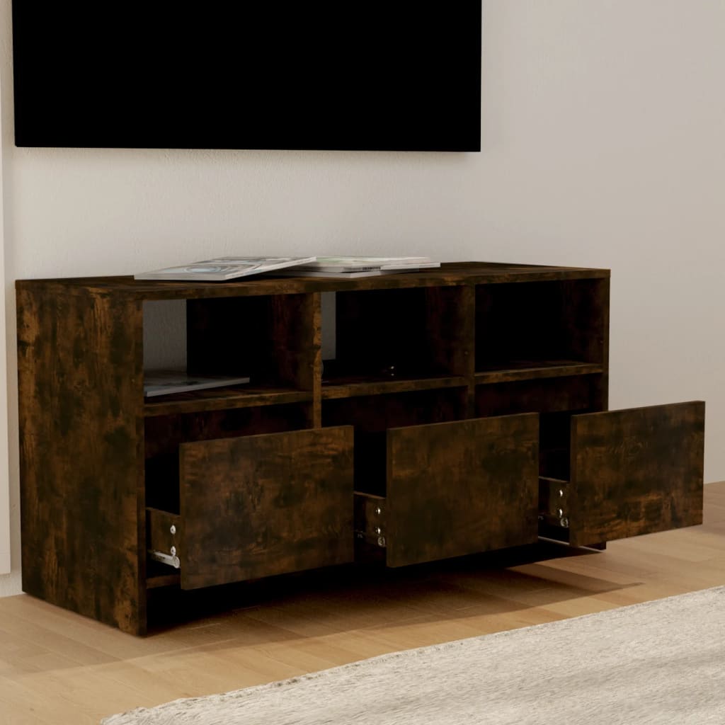 TV-Schrank Räuchereiche 102x37,5x52,5 cm Holzwerkstoff - Pazzar.ch