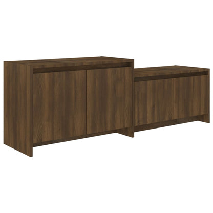 TV-Schrank Eichen-Optik Braun 146,5x35x50 cm Holzwerkstoff - Pazzar.ch