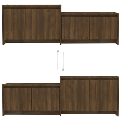 TV-Schrank Eichen-Optik Braun 146,5x35x50 cm Holzwerkstoff - Pazzar.ch