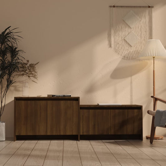 TV-Schrank Eichen-Optik Braun 146,5x35x50 cm Holzwerkstoff - Pazzar.ch