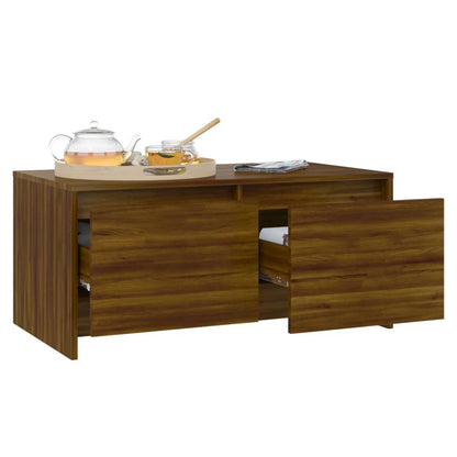 Couchtisch Braun Eichen-Optik 90x50x41,5 cm Holzwerkstoff - Pazzar.ch