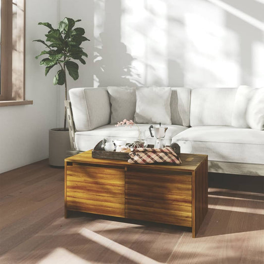 Couchtisch Braun Eichen-Optik 90x50x41,5 cm Holzwerkstoff - Pazzar.ch