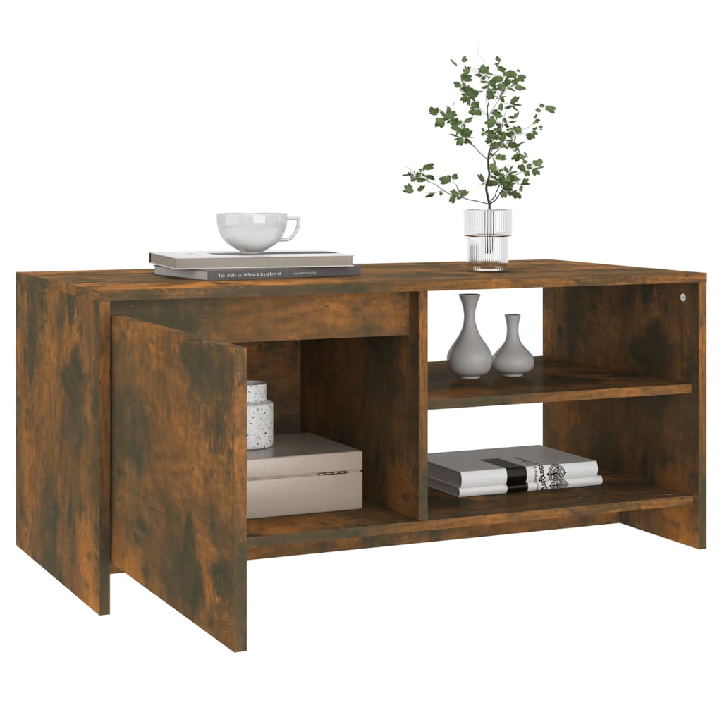 Couchtisch Räuchereiche 102x50x45 cm Holzwerkstoff - Pazzar.ch