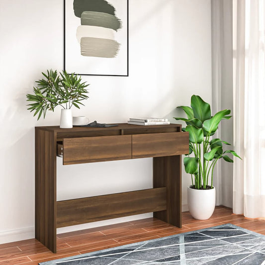 Konsolentisch Braun Eichen-Optik 100x35x76,5 cm Holzwerkstoff - Pazzar.ch