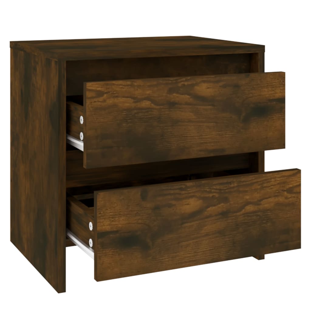 Nachttische 2 Stk. Räuchereiche 45x34,5x44,5 cm Holzwerkstoff - Pazzar.ch