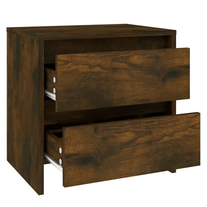 Nachttische 2 Stk. Räuchereiche 45x34,5x44,5 cm Holzwerkstoff - Pazzar.ch