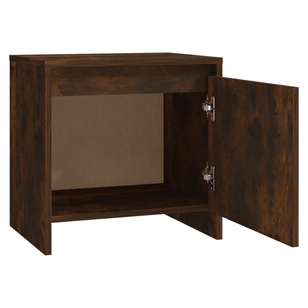 Nachttische 2 Stk. Räuchereiche 45x34x44,5 cm Holzwerkstoff - Pazzar.ch