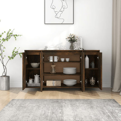 Sideboard Räuchereiche 135x41x75 cm Holzwerkstoff - Pazzar.ch