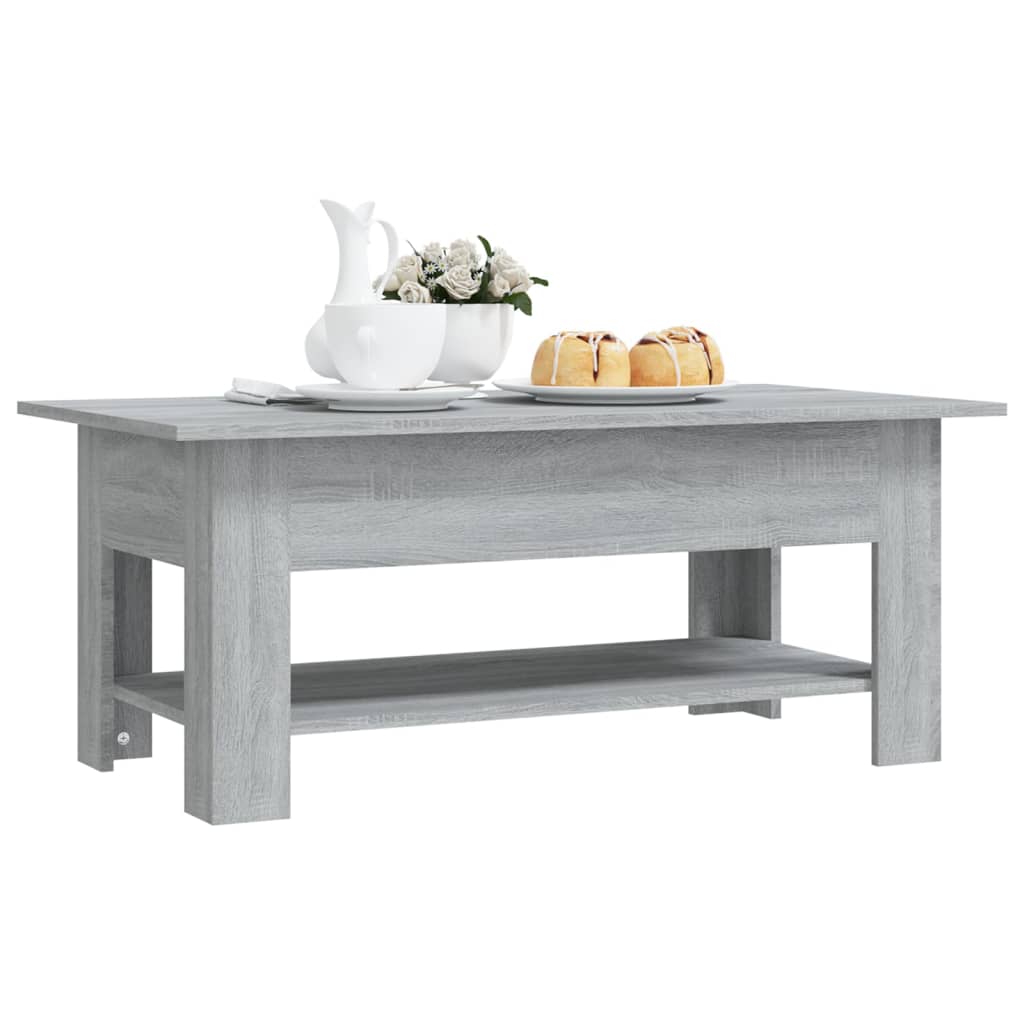 Couchtisch Grau Sonoma 102x55x42 cm Holzwerkstoff - Pazzar.ch