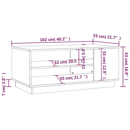 Couchtisch Räuchereiche 102x55x43 cm Holzwerkstoff - Pazzar.ch