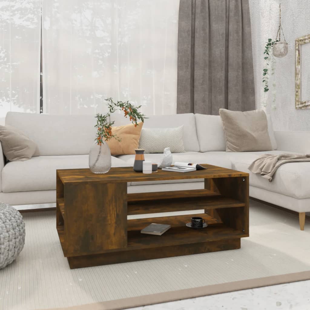 Couchtisch Räuchereiche 102x55x43 cm Holzwerkstoff - Pazzar.ch