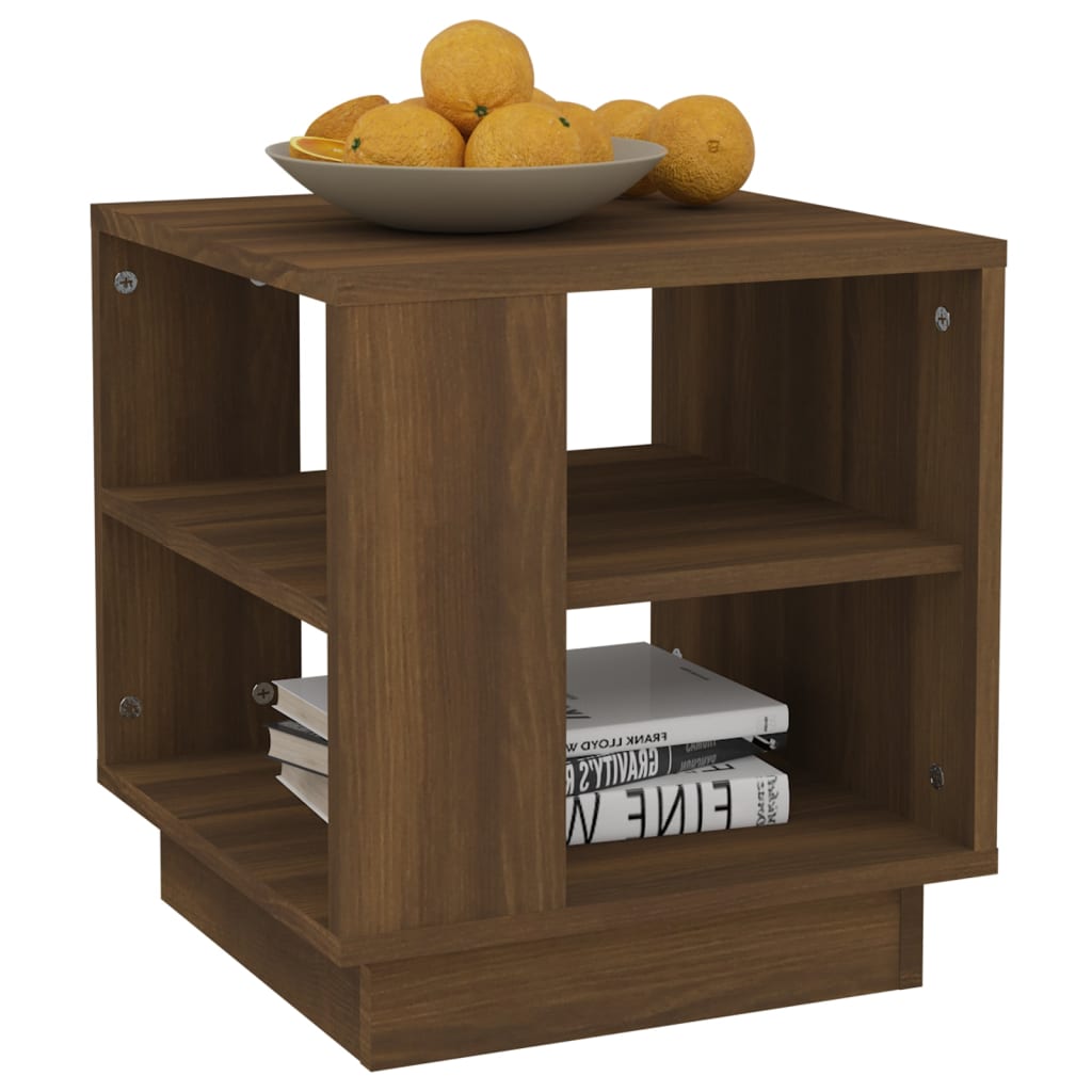 Couchtisch Braun Eichen-Optik 40x40x43 cm Holzwerkstoff - Pazzar.ch