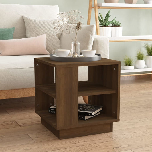 Couchtisch Braun Eichen-Optik 40x40x43 cm Holzwerkstoff - Pazzar.ch