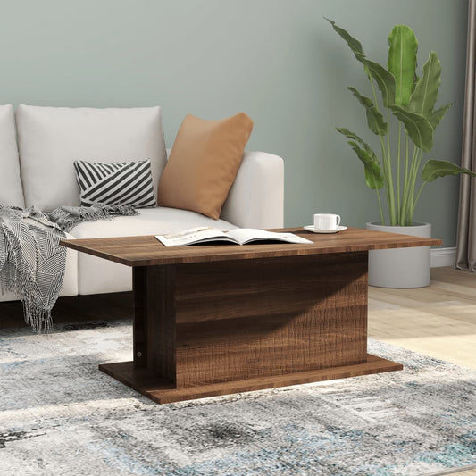 Couchtisch Braun Eiche 102x55,5x40 cm Holzwerkstoff - Pazzar.ch