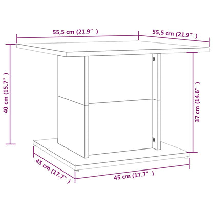Couchtisch Braun Eichen-Optik 55,5x55,5x40 cm Holzwerkstoff - Pazzar.ch