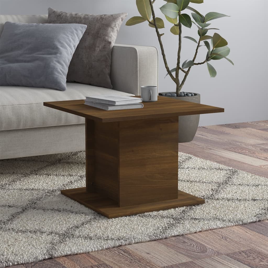 Couchtisch Braun Eichen-Optik 55,5x55,5x40 cm Holzwerkstoff - Pazzar.ch