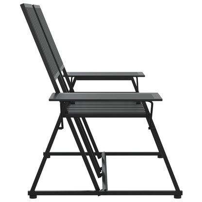 2-Sitzer-Gartenbank 165 cm Schwarz Stahl - Pazzar.ch