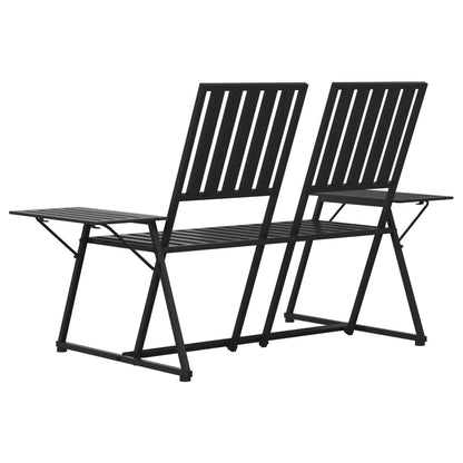 2-Sitzer-Gartenbank 165 cm Schwarz Stahl - Pazzar.ch