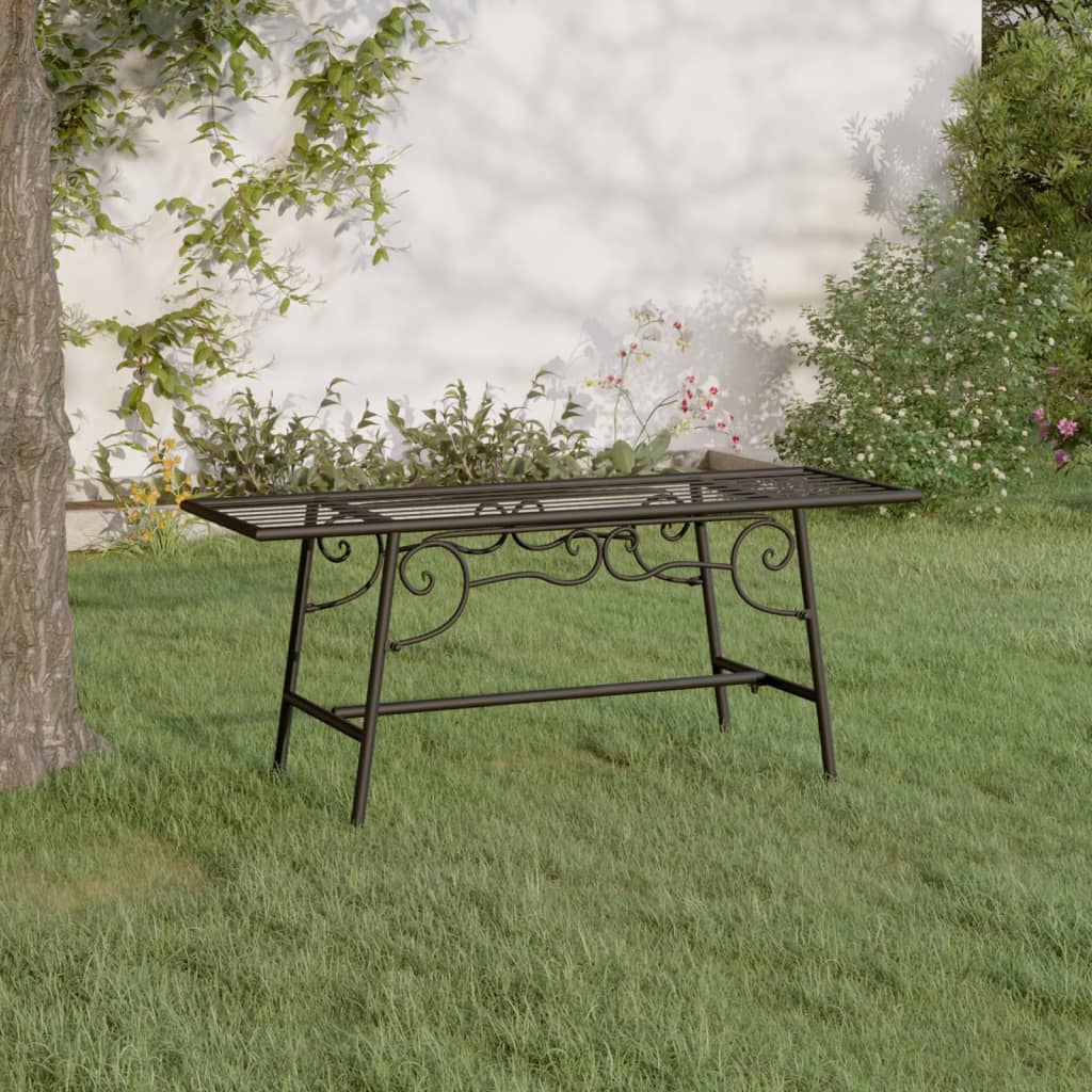 Baumbank 110 cm Schwarz Stahl - Pazzar.ch